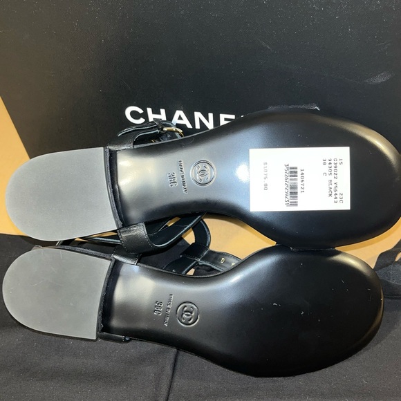 Authentic Chanel Open Toe sandals size 38 - Picture 7 of 12